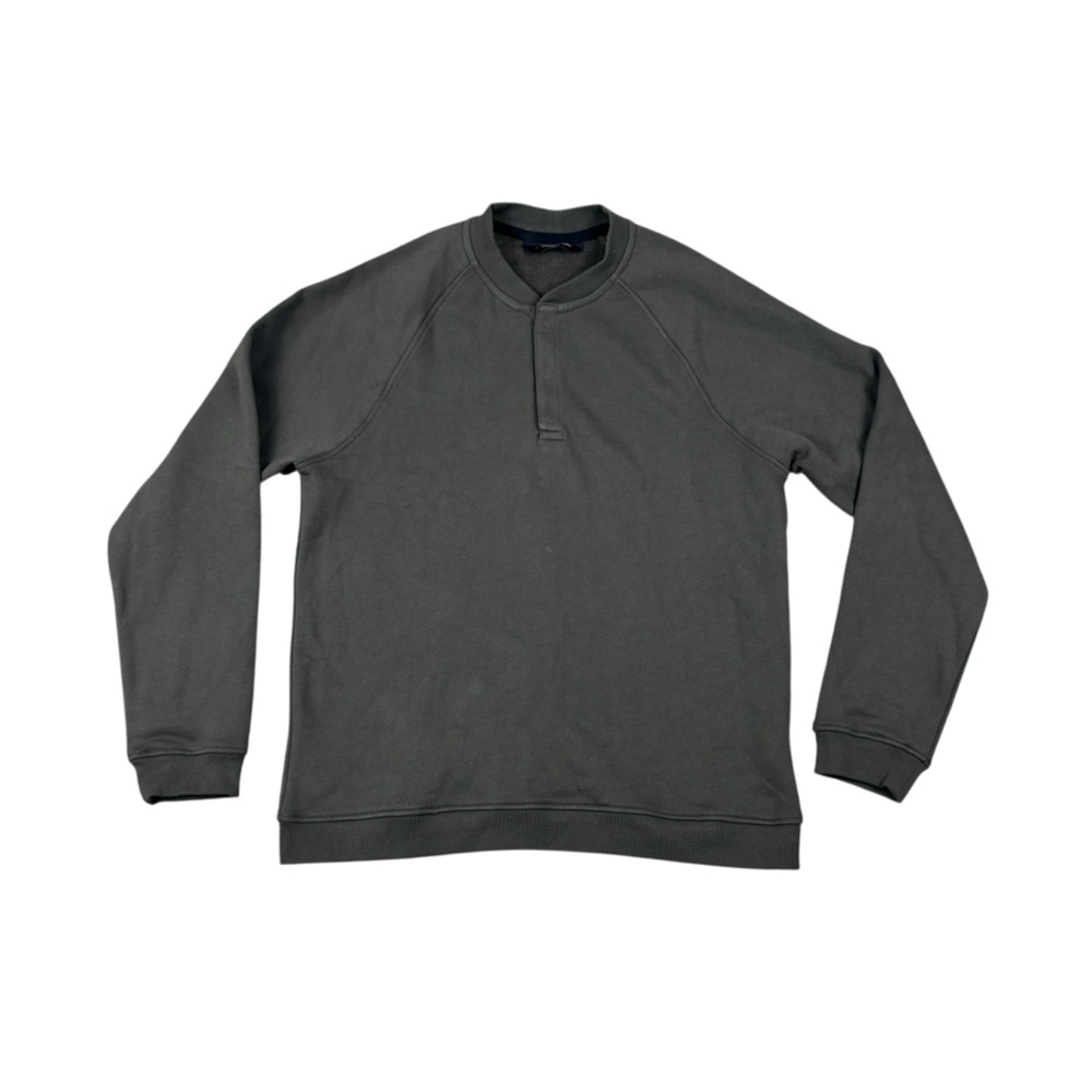 NEW American Giant Men's Midweight Snap Henley Long Sleeve Shirt Olive Green